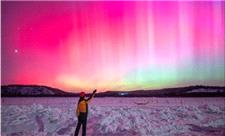 تصاویری از شفق قطبی شب گذشته