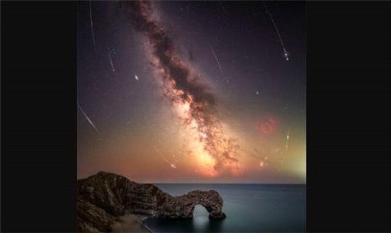 عکس روز ناسا از بارش شهابی برساوشی بر فراز انگلستان