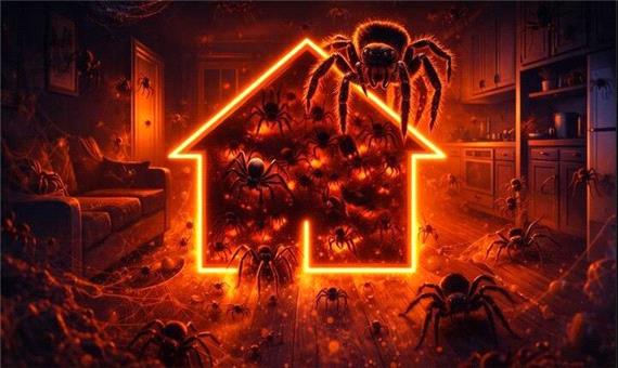 واقعیتی که امشب خواب را از شما می‌گیرد؛ در هر اتاق خانه شما 10 عنکبوت زندگی می‌کنند!