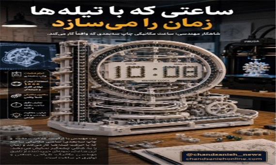 این ساعت عقربه ندارد، اما زمان را بی‌نقص نشان می‌دهد
