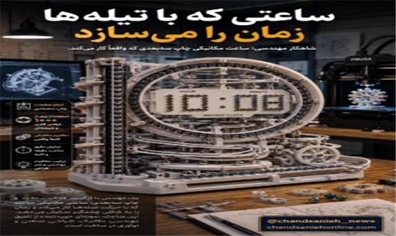 این ساعت عقربه ندارد، اما زمان را بی‌نقص نشان می‌دهد!