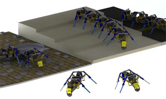 تولید ربات‌های مورچه‌ای متصل شونده برای عبور از موانع